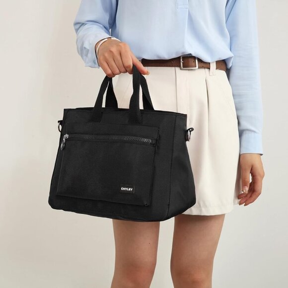 Women Canvas Tote Bag Small Crossbody Shoulder Purse Work Travel - Picture 6 of 7